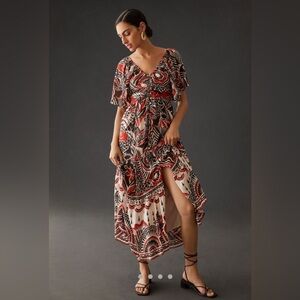By Anthropologie Tiered Maxi Dress M size